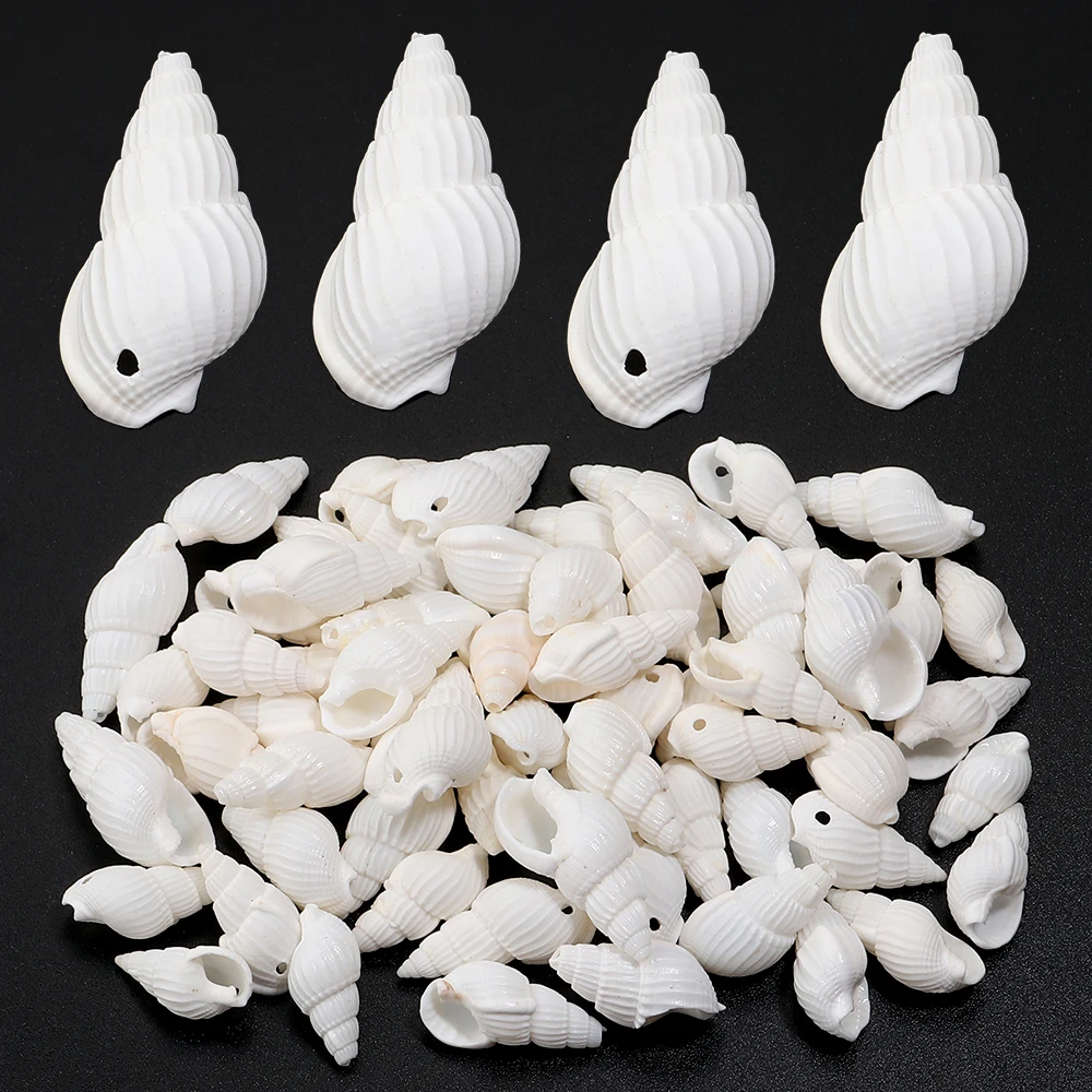 40 gr/los Weiß Natürliche Shell Conch Perle Perforierte Conch Für Schmuck Machen DIY Armband Halskette Telefon Schlüssel Tasche Kette Zubehör