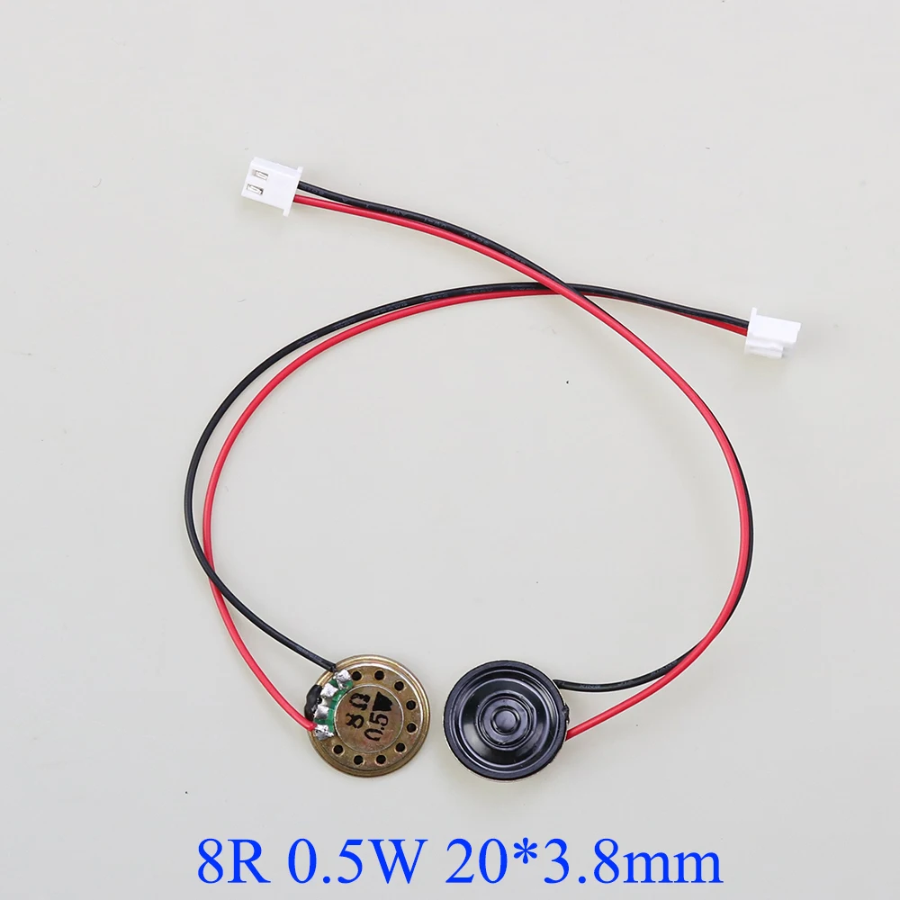 2PCS Ultra thin speaker 8 32 ohms 8R 32R 0.5W 1W 2W diameter 20 23 26 28 30 32 36 40 50 MM W/XH DuPont Line 2.54 terminals