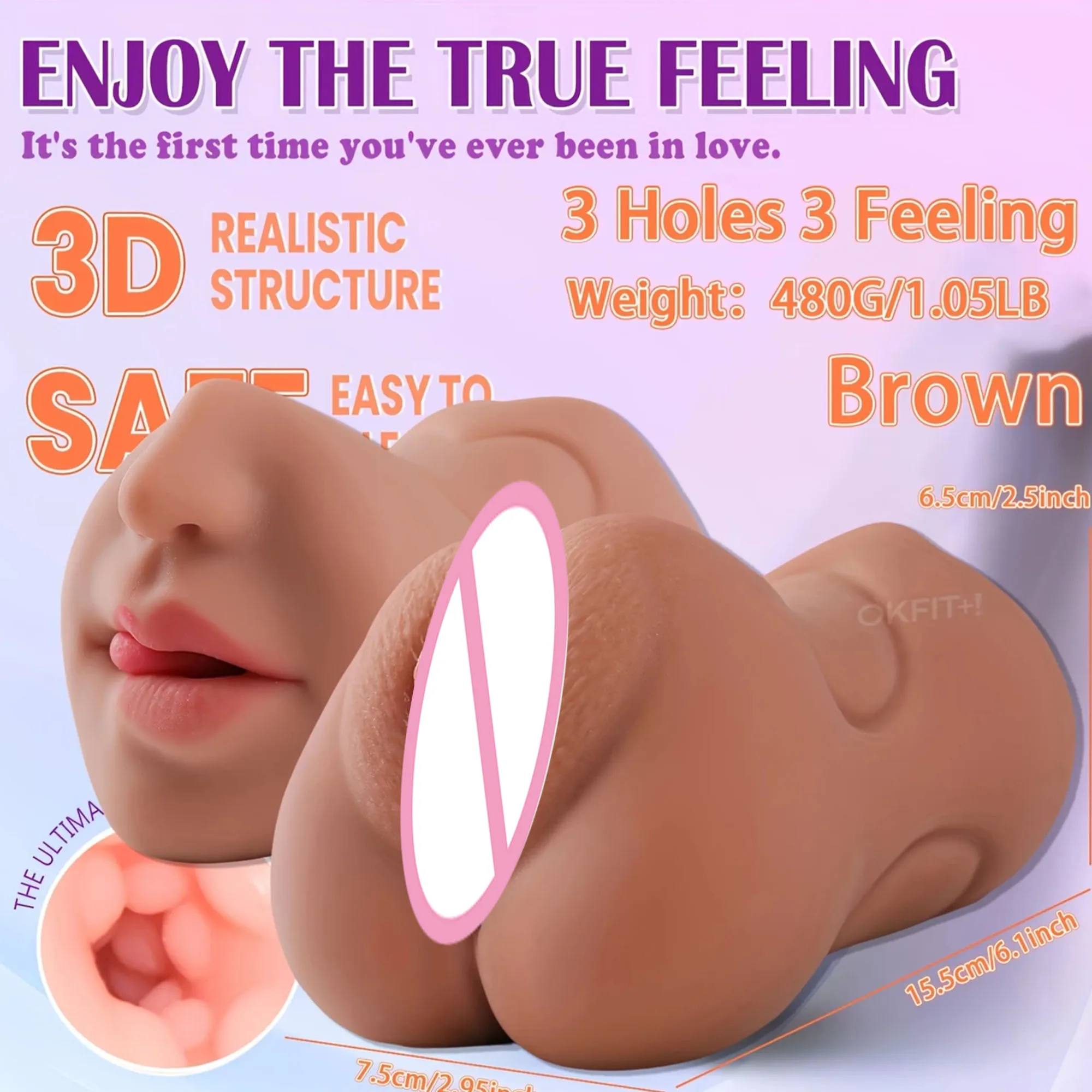 3 في 1 واقعية جيب كس ذكر الموزه دمية جنسية الكبار دليل كأس نفاث محكم الفم المهبل وضيق الشرج لعبة الكبار 18 +