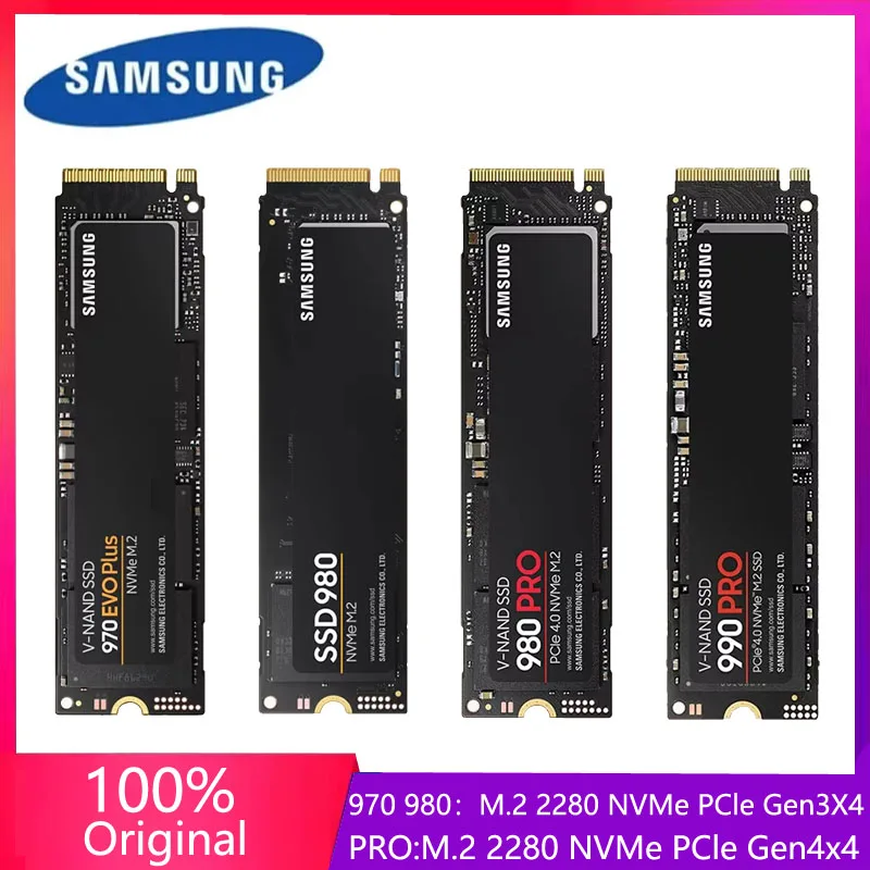 SAMSUNG SSD M.2 1TB 980 PRO 990 pro NVMe Internal Solid State Drive 970 EVO Plus Hard Disk 250GB HDD 500GB for Laptop Computer