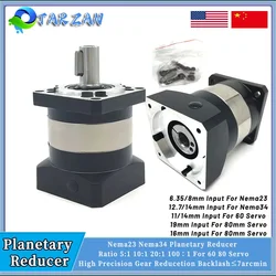 Nema23 Nema34 Planetary Reducer Ratio 5:1 10:1 For 60mm 80 90 200W 400W 600W Servo Motor Reducetion Gearbox Gear