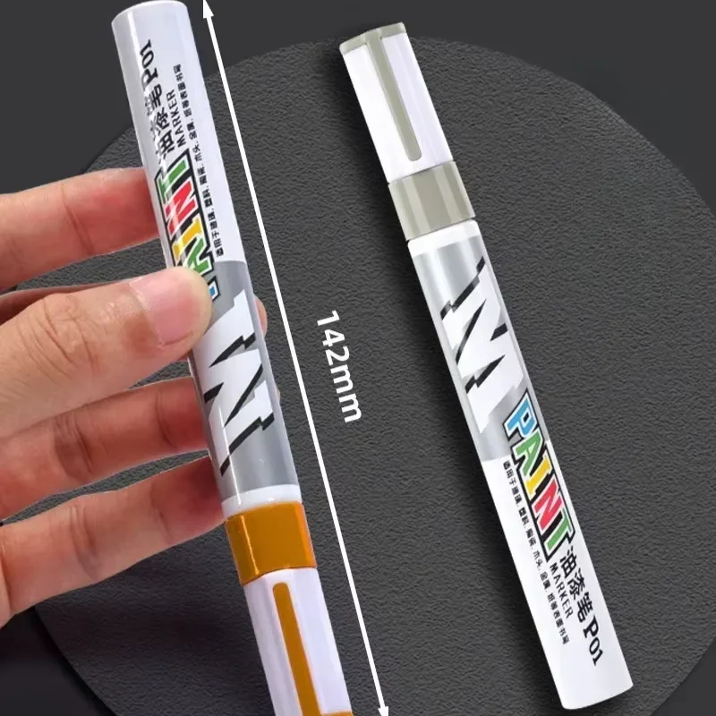 Waterproof Car Paint Scratch Repair Brush Pen Automotive Black White Silver Red - Tire Tread Care Water Marker Pen view 5