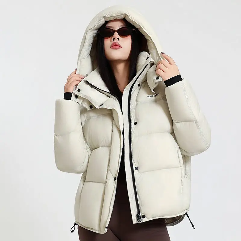 

New Winter Down Cotton Jacket Women Hooded Casual All-Match Short Loose Thicken Warm Parkas Female Outerwear Overcoat Ladies Top