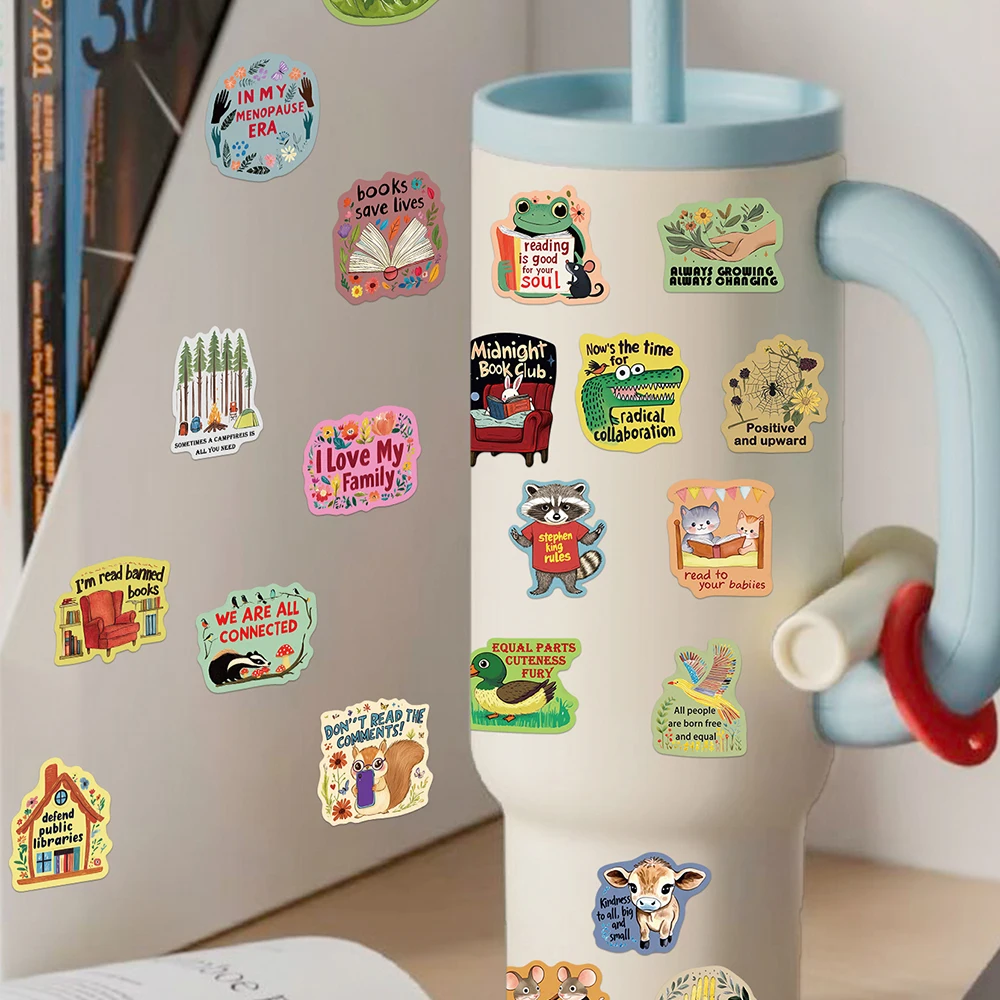 50 قطعة ملصق تحفيزي كرتوني لطيف أنيمي الحياة إقتباس ديكور كوب الكمبيوتر المحمول الهاتف ملصق مائي Kawaii عطلة ملصقات الطاقة الإيجابية #5