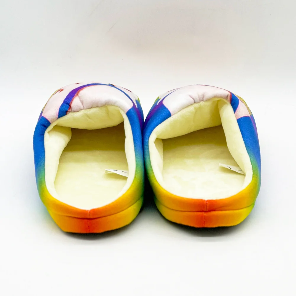 شتاء دافئ نعال قماش النساء أقدام داخلية طباعة لينة ضوء المنزل الشرائح جميل الأزواج الكرتون لطيف الطابق الأحذية