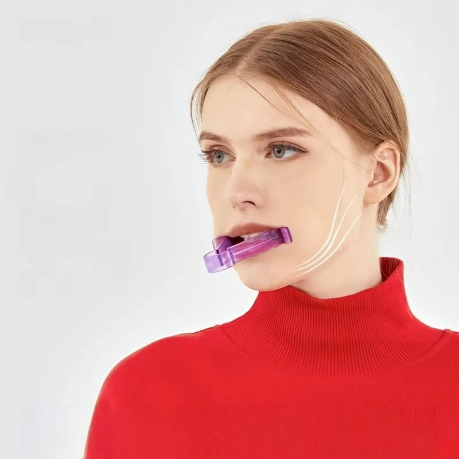 

Jaw Chewing Trainer V-Shaped Oral Muscle Firming Chin Exerciser Face Muscle Trainer Improvement Lower Jaw Oral Muscle
