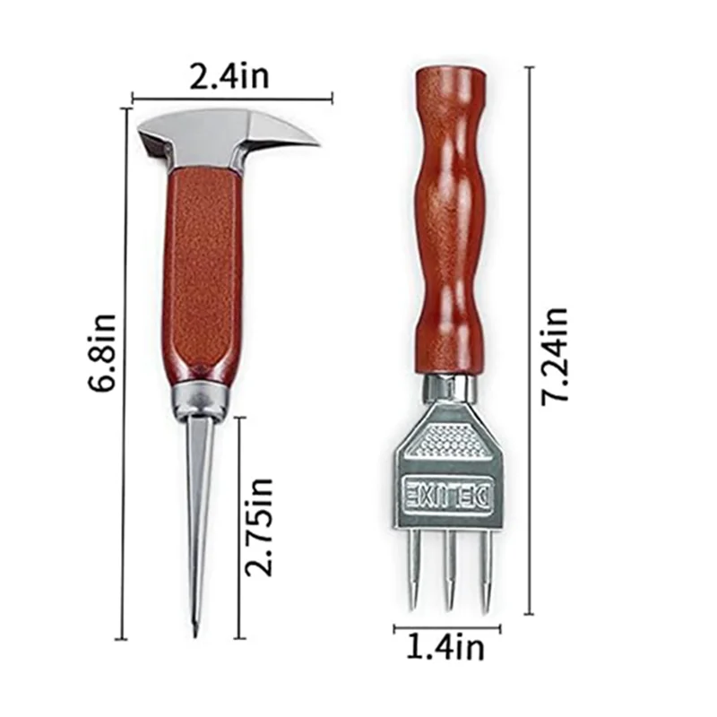 Set di chippole per ghiaccio da 2 pezzi con manico in legno, pinza per ghiaccio per tritaghiaccio perfetta per bar, barista. Il miglior strumento per intaglio