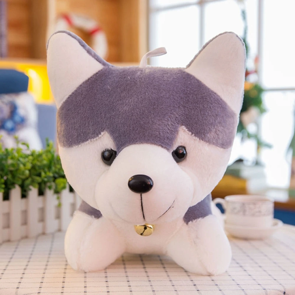 Muñeca de peluche de 25cm para niños, muñeco creativo de simulación de perro, Husky, regalo de cumpleaños