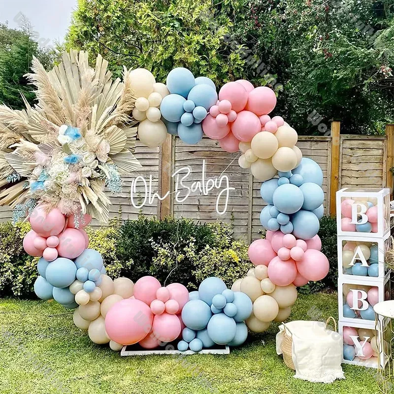 

127/146 Pink Blue Balloon Garland Arch Kit Happy Birthday Baby Shower Girl Gender Reveal Decorations Wedding Boho Bridal Shower
