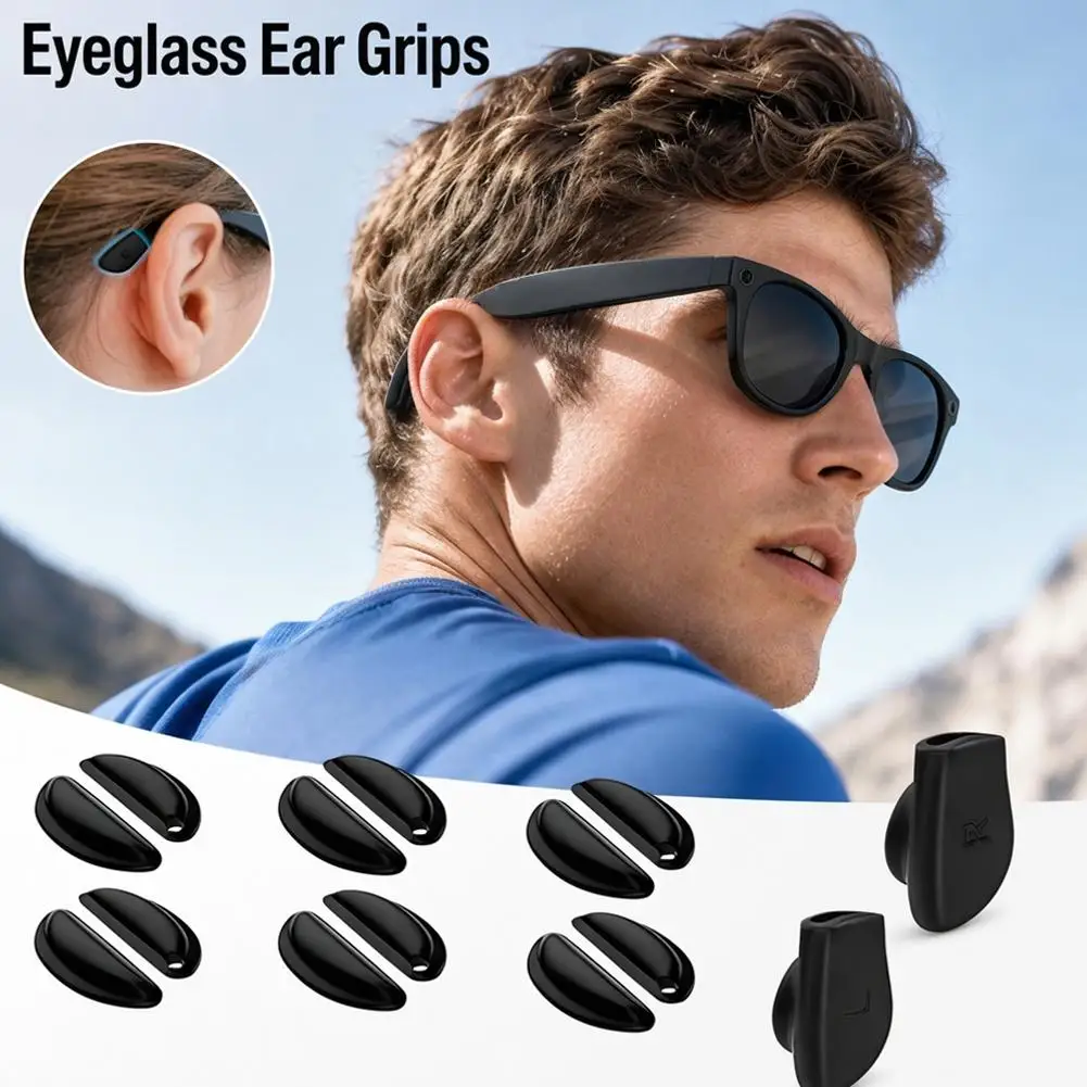 Silicone Eyeglass Ear Grips for Ray-Ban Meta Wayfarer/Skyler/Headliner Gen 2 Smart Glasses Accessories Anti-Slip Ear Hook