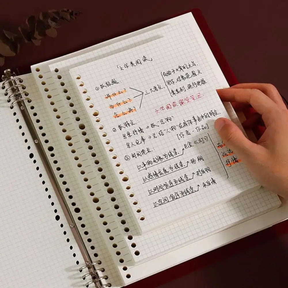 1 PCS 8 Hole A5/B5/A4 Binder Cover Durable Loose Leaf Notebook Shell Simple Transparent Notebook Binder