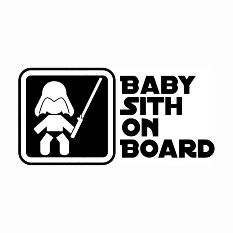 Lovely Baby Sith on Board Caveat Car Sticker Fashion PVC Trunk Decorative Accessories Waterproof and Anti-ultraviolet Stickers