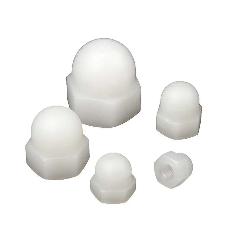 Nylon Acorn Cap Dome Nuts White/ Black Plastic Hexagon Hex Nut M3 M4 M5 M6 M8 M10 M12 M14 M16 M18 M20 for Insulation USE 4
