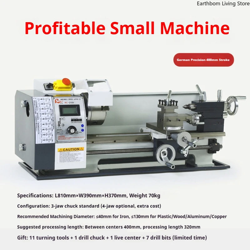Precise Multi-functional Mini Lathe Metal Processing Mini Lathe Equipment Durable Commercial Machinery Mini Draaibank ZY60XXCC