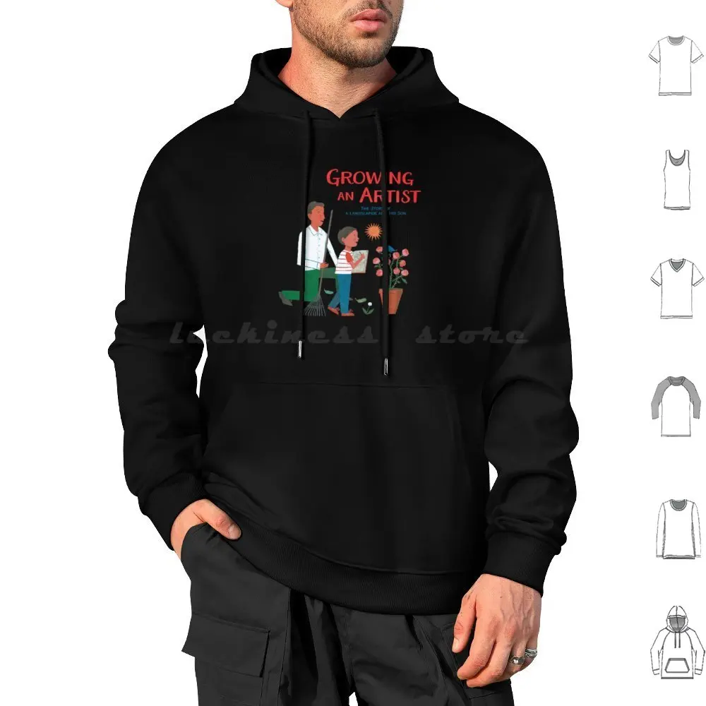 Growing An Artist Hoodies Long Sleeve Father Son John Parra John Parra Mexican Artist Garden Flowers Bird Landscape