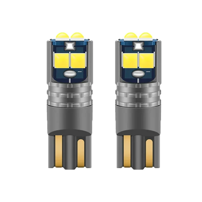 

2pcs New T10 LED Canbus W5W 3030 10SMD 10W 12V-24V 194 168 Auto LED Car Interior Light plate Dome Reading Lamp Clearance Light