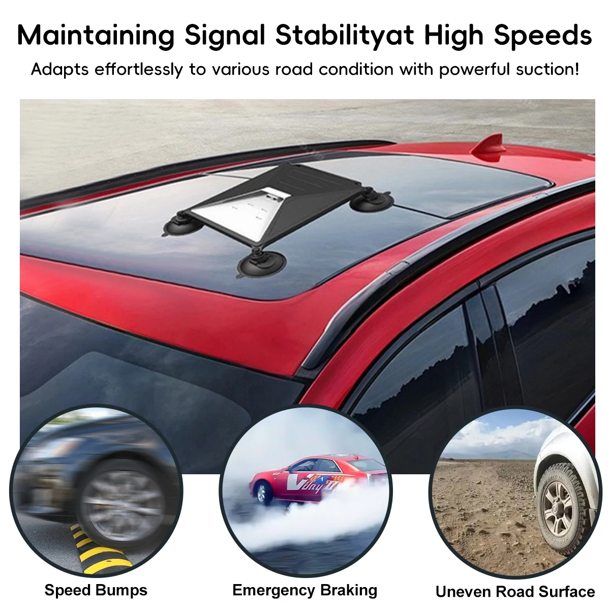 غطاء حماية من السيليكون لتركيب السيارة الصغير من Starlink Mini مع كوب شفط 2 في 1 غطاء تثبيت على السقف لنافذة فتحة سقف RV