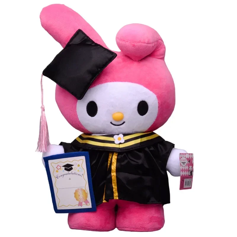 35cm Kawaii Sanrio Hobby My Melody Kuromi Cinnamoroll Hello Kitty Graduation Large Plush Doll Sofa Pillow Kids Xmas Gifts New