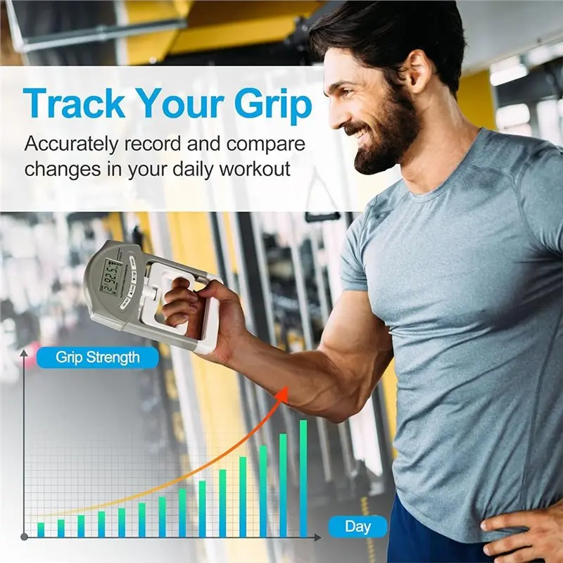 A57T Grip Strength Meter Digital Electronic Hand Dynamometer Measurement Tool Auto Hand Grip Power 90 Kgs Sports For Hands
