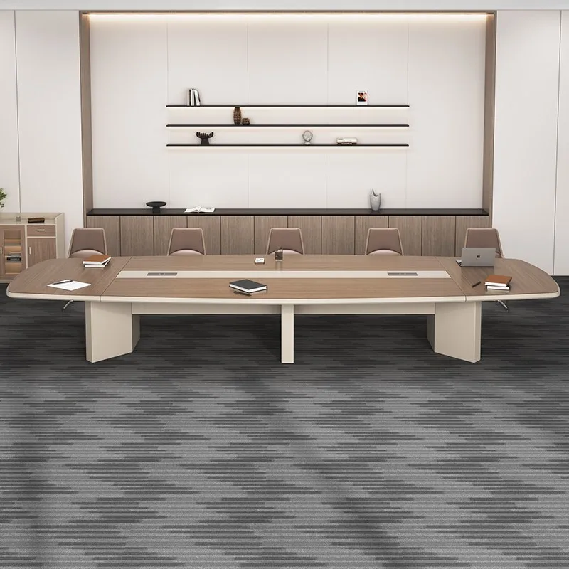 Office Conference Table Long Table Meeting Room Long Reception Table and Chair Combination Negotiation