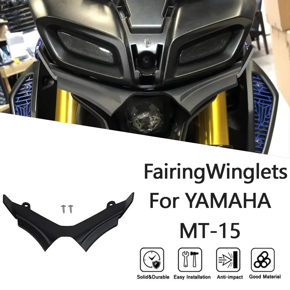 Motorcycle Front Fairing Aerodynamic Winglet Protecter ABS Plastic Replacement for Yamaha MT15 Carbon Fiber Motorcycle Parts