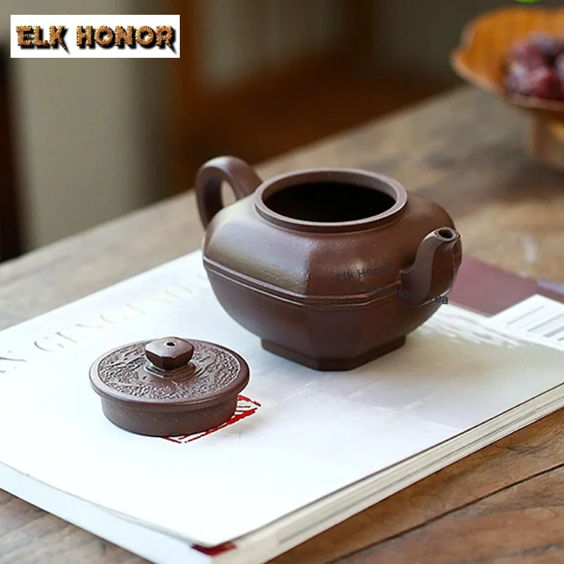 340ml Boutique Yixing Purple Clay Teapots Handmade Bafang River Source Pot Raw Ore Mud Kettle Zisha Tea Set Drinkware Gifts
