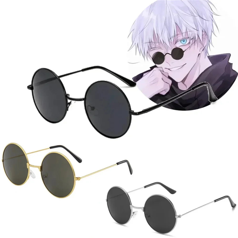 Anime Cosplay Rekwizyty Czarne Okulary Steampunk Okrągłe Oprawki Okulary Przeciwsłoneczne Akcesoria Męskie Damskie Rekwizyty ﻿ ﻿