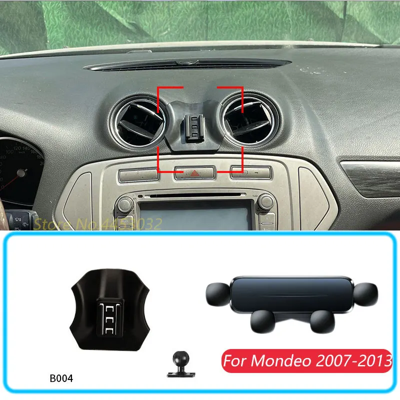 Car Phone Holder For Ford Mondeo Fusion MK4 2007-2013 Gravity Stand Mount Support Horizontal GPS Mobile Bracket Base Accessories