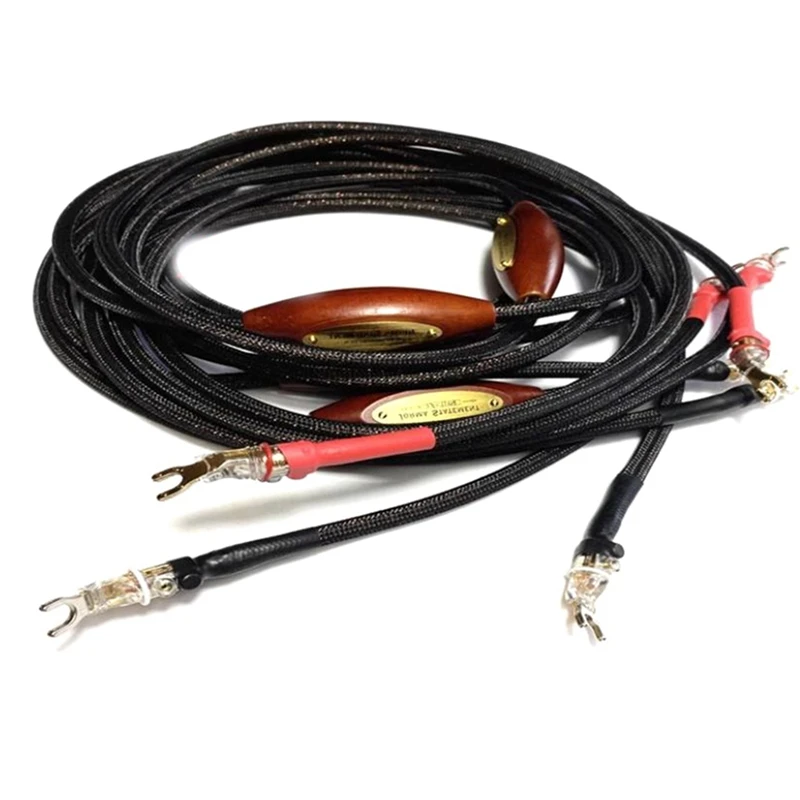 Hi End Design Hifi Statement Speaker Audio Cables With WBT-0681Cu Connector Plug For AMP Speaker CD Player