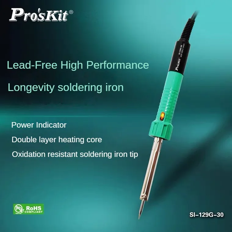 Pro'skit 납땜 다리미 유지 보수 용접, 고효율, 긴 수명 납땜 다리미, 30W 외부 열 SI-129G-30