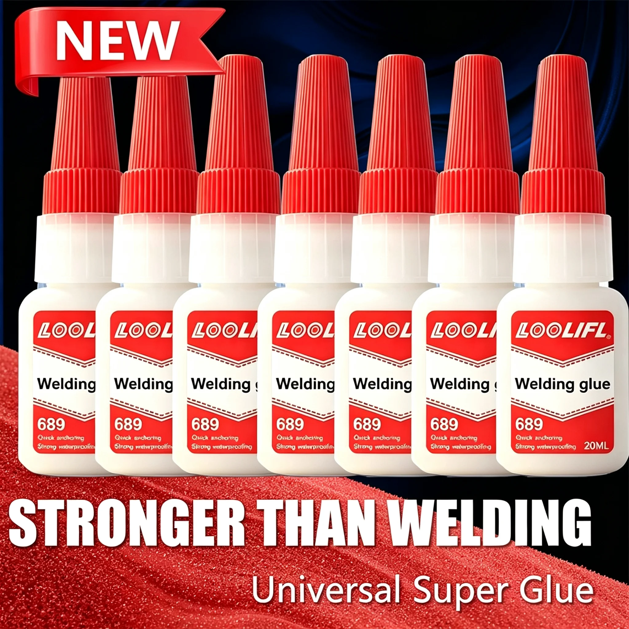 Loolifl1-7 689 Welding Glue Universal Strong Adhesive 140ml, Stronger Than Welding, Instant Bonding, Quick Fixation, Strong Waterproofing, Suitable for Metal, Plastic, Wood, Ceramics, Glass, DIY Repair Multi-Purpose Heavy-Duty Super Adhesive, Universal Welding Glue