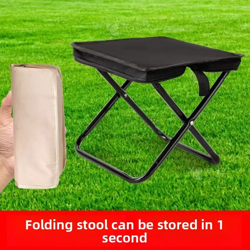 Multifunctional outdoor picnic camping folding chair stool portable home sketch retractable bench fishing thickened maza