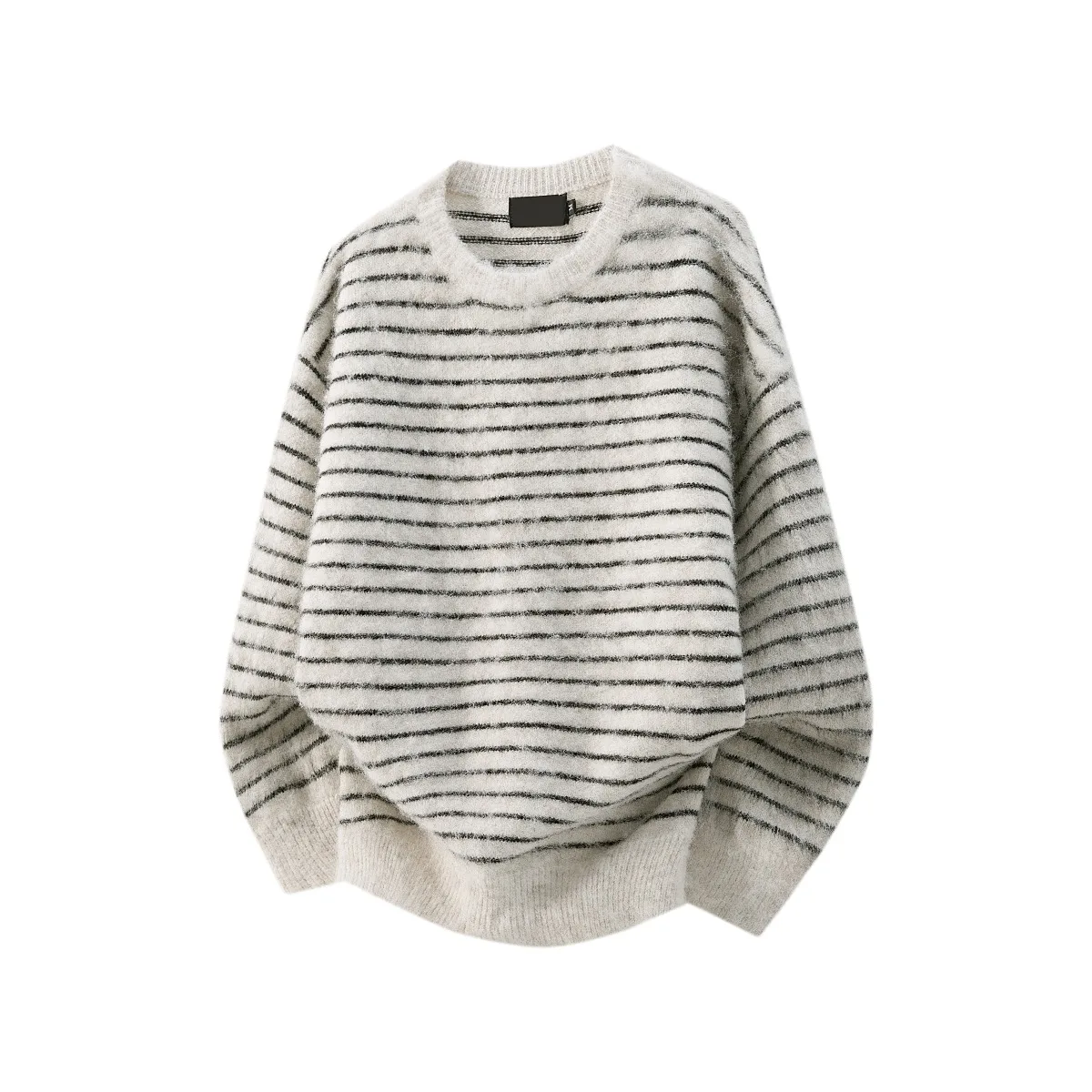 Soft Cozy round Neck Sweater Men Women Neutral Trendy Brand All Match Knitted Shirt Autumn Winter Retro Lazy Color Block Stripes