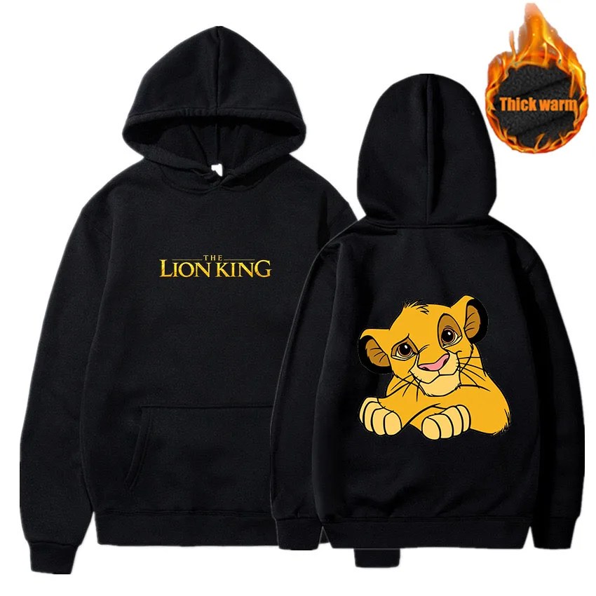 The Lion King Simba Men Women Hoodie Autumn Winter Male Sweatshirts Boys Girls Hoodies Hip Hop Harajuku Sweatshirt