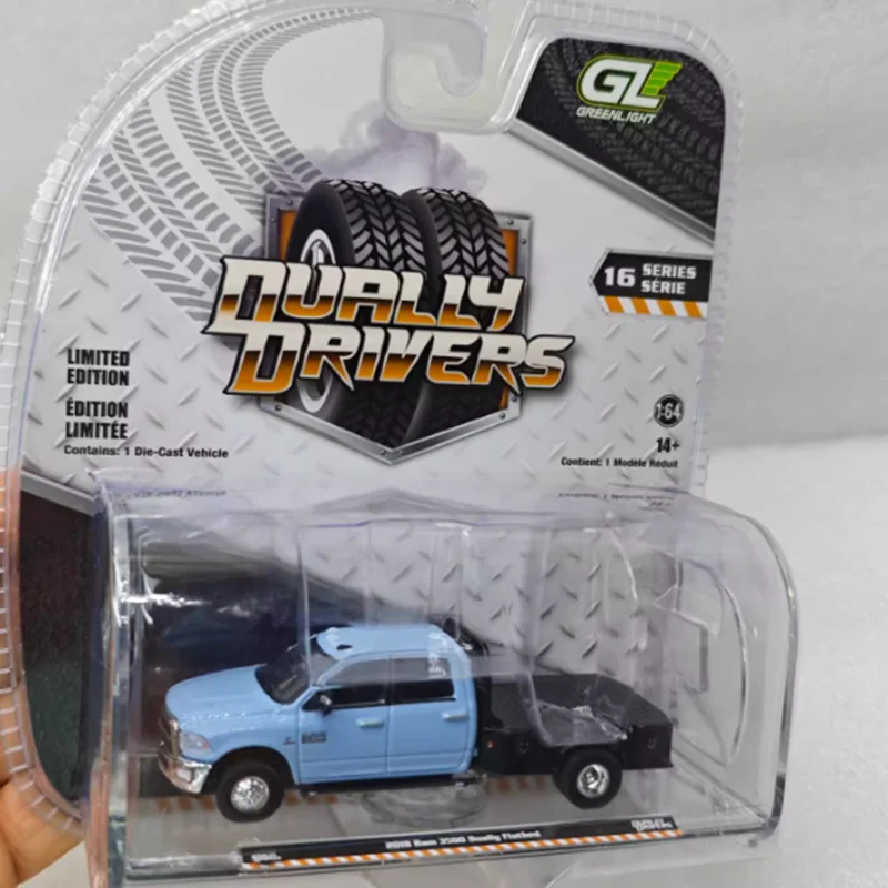 GreenLight 1:64 Scale 2018/2023 Ram 3500 Dually Flatbed 46160-C/F Alloy Car Model Collection Display Ornament Toy Gift