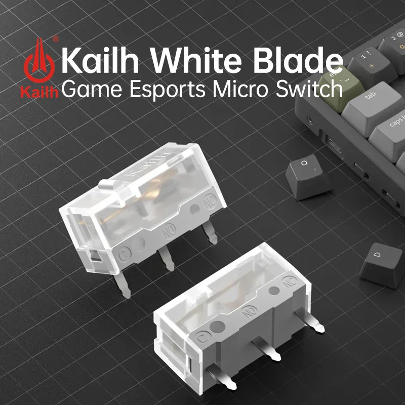 100-10Pcs Kailh White Blade Micro Switch 100 Million Click Computer Game mouse left right repair microswitch button