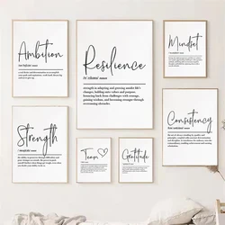 Motivational Definition Quotes Resilience Strength Difference Maker Poster Canvas Painting Wall Art Pictures Home Office Decor