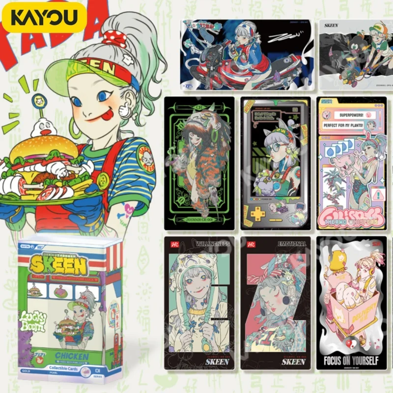 KAYOU Genuine Skeen Zeen Chin Card Lucky Boom Series Trendy Aesthetic Artist Signature Game Limited Collection Birthday Gift
