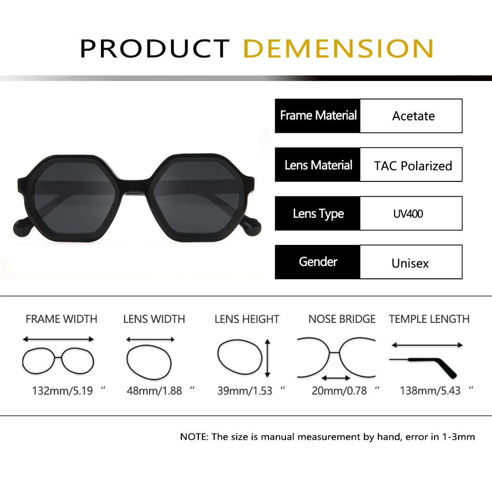 Trendy Irregular Sunglasses Men Polarized Sun Glasses For Women Acetate Sheet Vintage Round Lentes De Sol Para Hombre Uv400