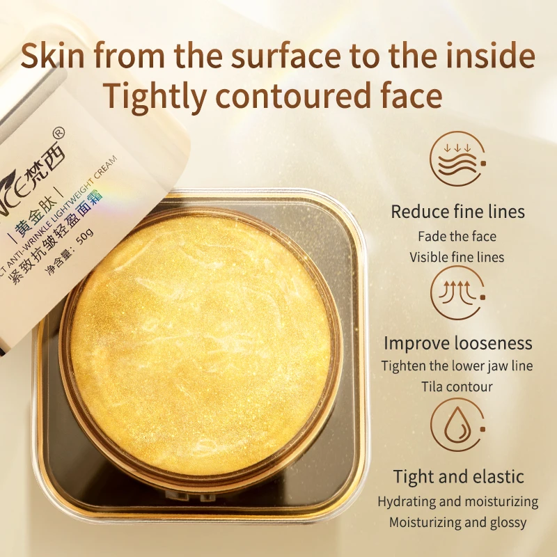 FONCE Gold peptide Wrinkle Removal Firming Face Cream Moisturizer Fine Lines Nourishing Locking Moisture To Improve Skin Texture