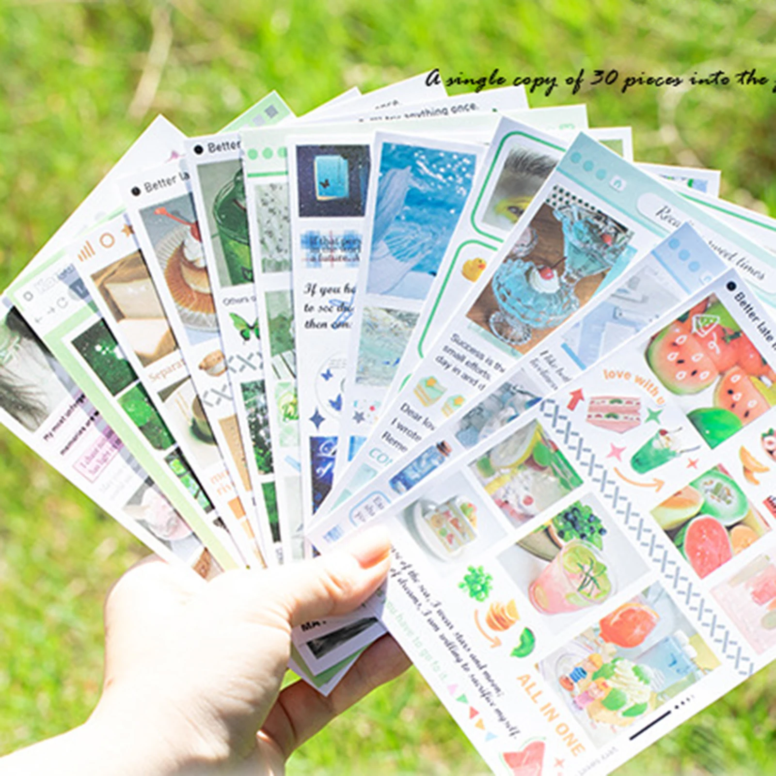 Sticker Book Decorative Decals for Scrapbooking Junk Journal Phone Case Aesthetic Art Decoration and Note Taking Matte Paper
