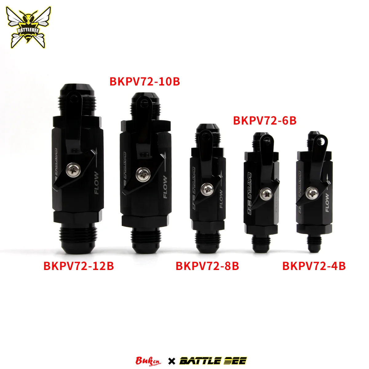 

1Pcs AN4 AN6 AN8 AN10 AN12 Aluminum Inline Fuel Filter Shut Off Valve Cut Off /ON able Lever Black
