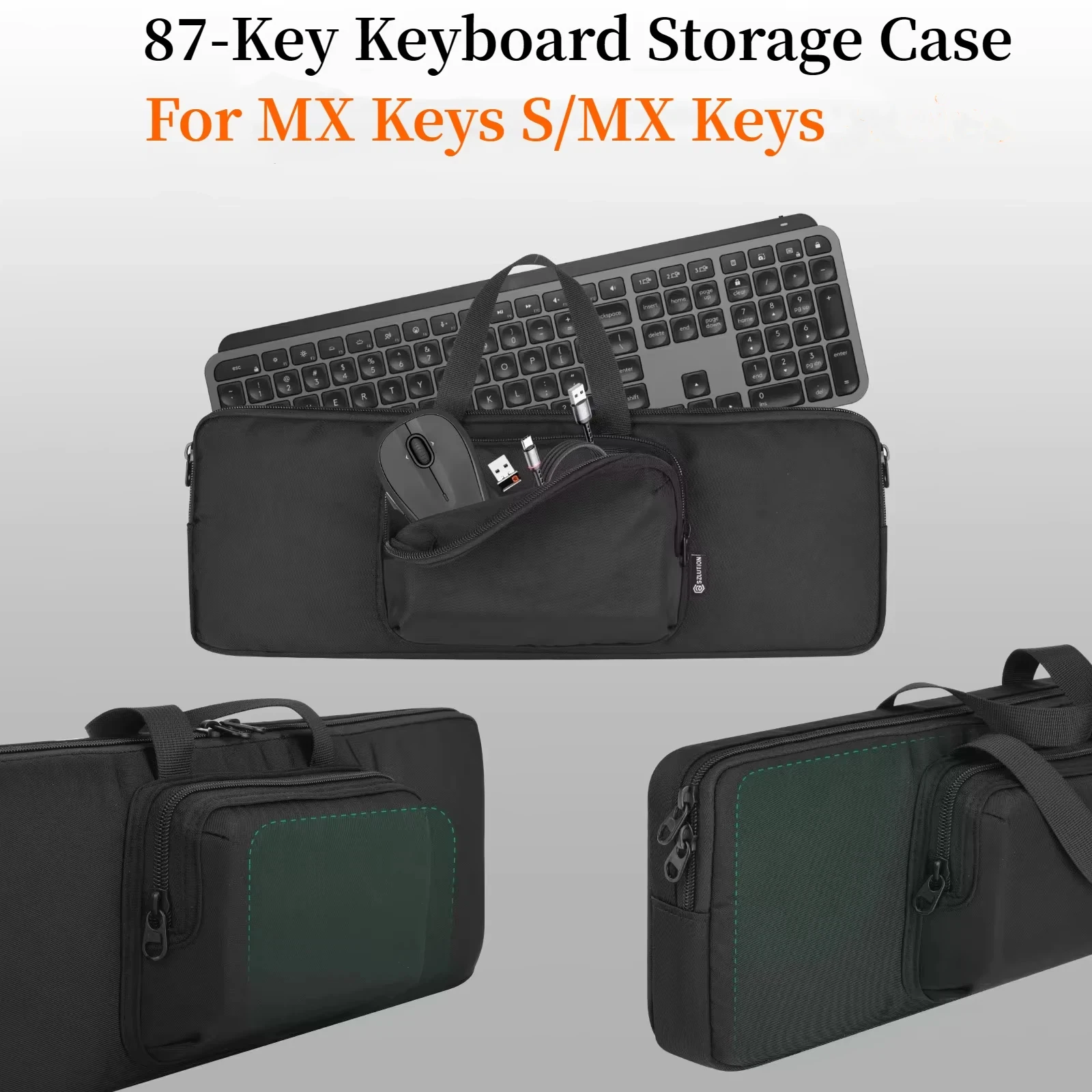 Bolsa de almacenamiento para teclado Logitech MX Keys S/MX Keys Series, estuche de transporte para teclado de 87 teclas