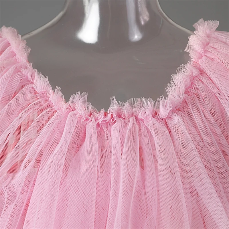 Mulheres cor rosa listrado camadas malha elegante vestido de luxo chique novo em torno do pescoço sem mangas moda maré primavera verão