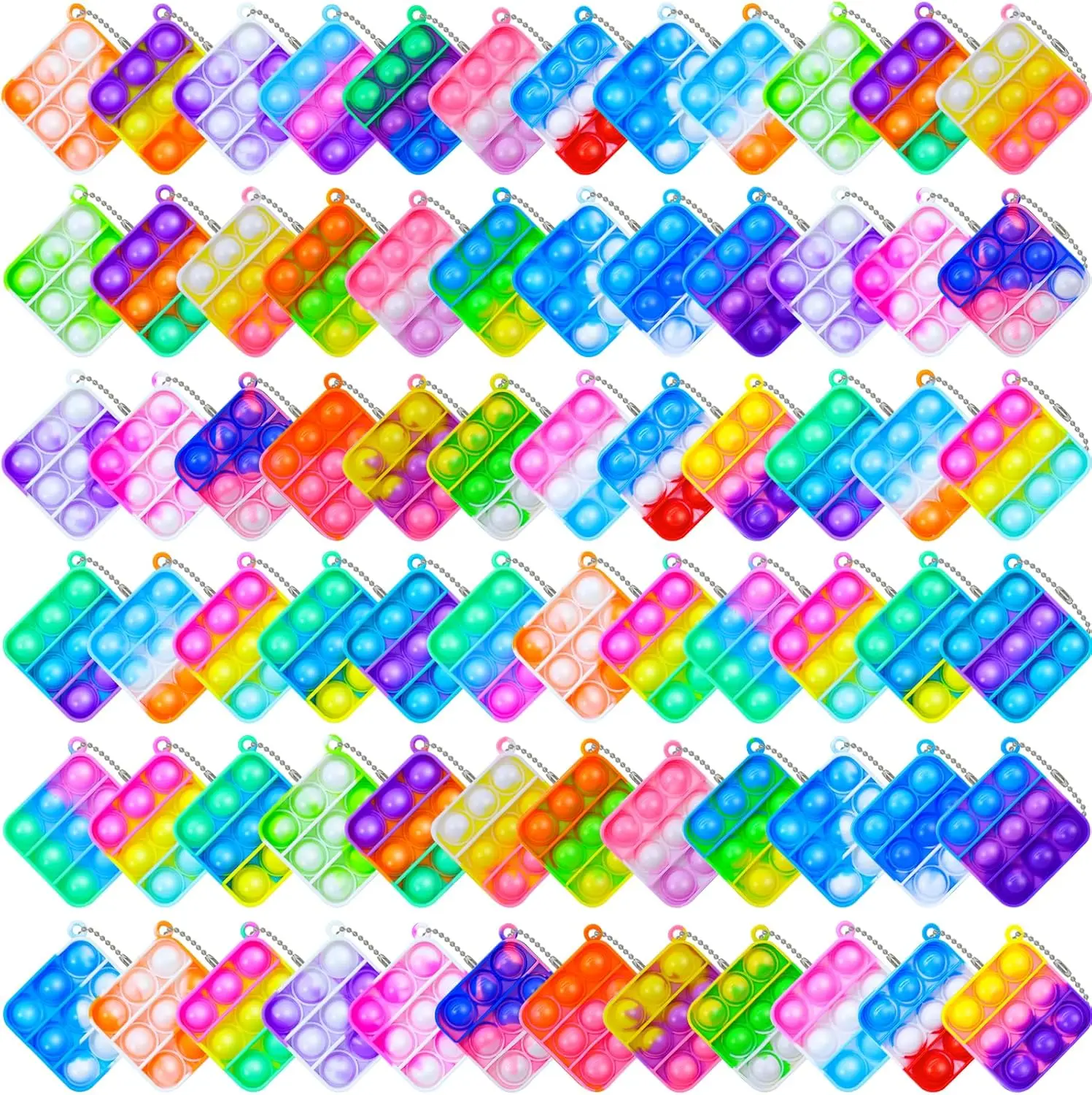 

36 шт. игрушек-брелоков Pop Fidget для детских праздников, призов для класса, подарков для сумок-сюрпризов оптом
