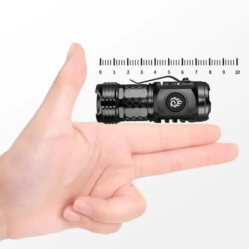 Rechargeable High Lumens Mini Flashlight 5 Modes Powerful LED Flashlight Handheld Camping Pocket Flashlight For Camping Hiking