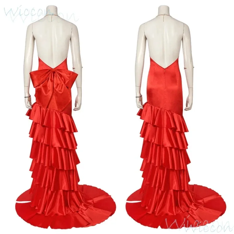 ชุดคอสเพลย์ Aerith Gainsborough จากเกม Final Fantasy VII ชุดคอสเพลย์ FF7 ชุดเดรสสีแดง ชุดยูนิฟอร์มสีน้ำตาล พร้อมวิกผมสีน้ำตาล สำหรับงานปาร์ตี้ฮาโลวีน สำหรับผู้หญิง