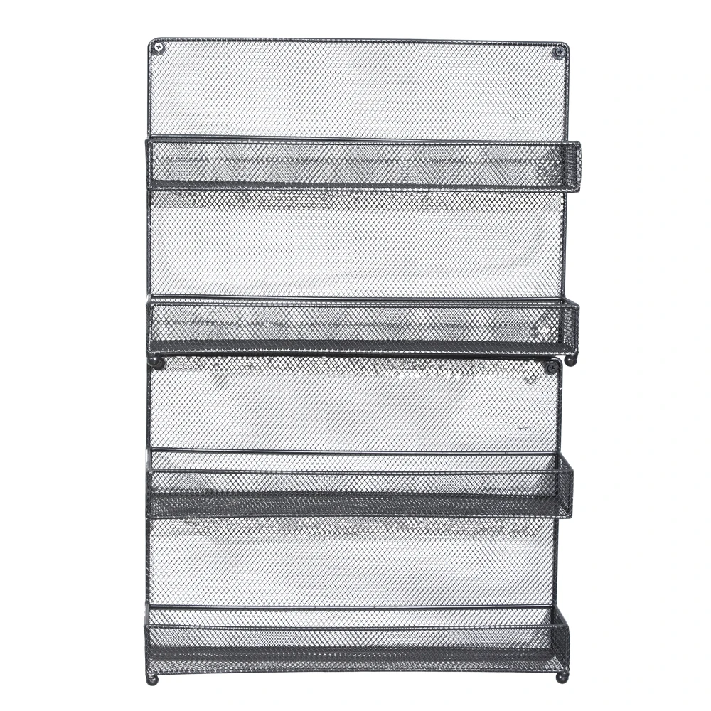 

4 Tier Mesh Kitchen Wall Mount Spice Rack Bronze