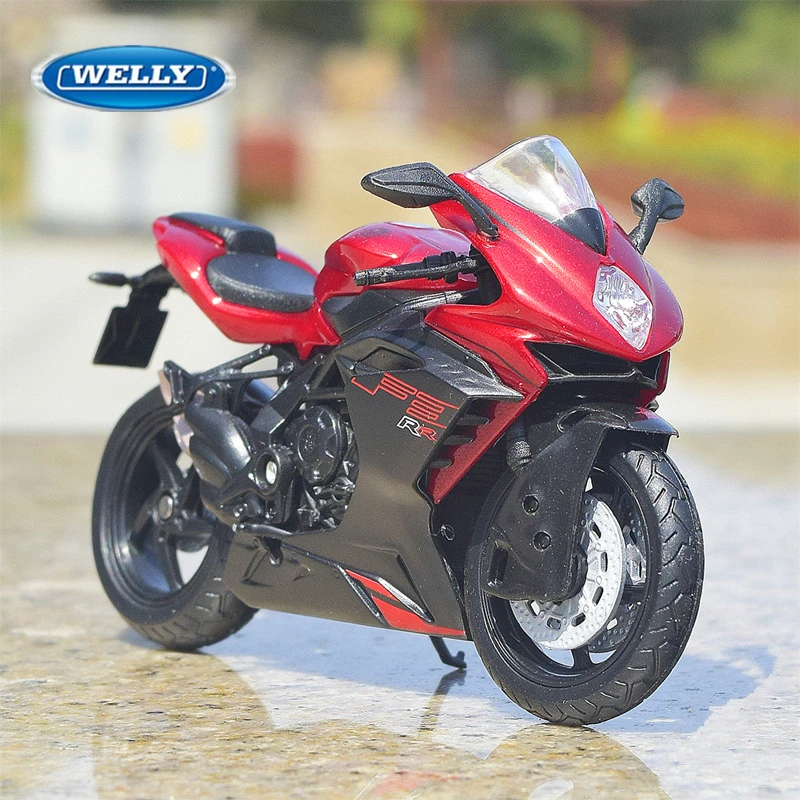 WELLY 1:12 MV Agusta F3 RR 2022 Alloy Sports Motorcycle Model Simulation Diecast Street Race Motorcycle Model Childrens Toy Gift