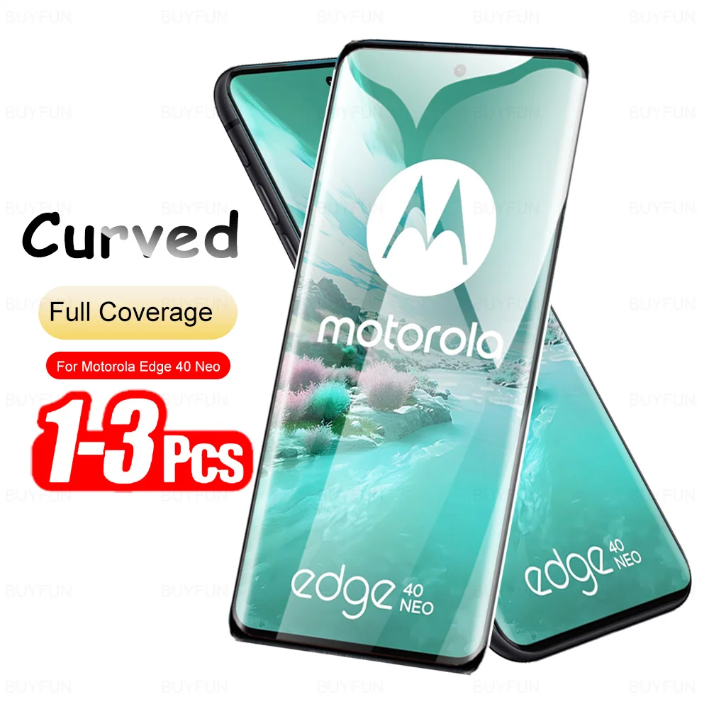 

1-3 шт. изогнутое закаленное стекло для Motorola Edge 40 Neo Edge40Neo 40Neo Edge40 Neo 5G 2023 6,55 дюймов Защитная пленка для экрана